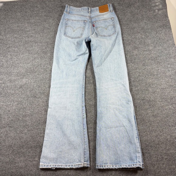 Levi's Premium Denim - Levi's Jeans Women's 27 Premium Ribcage Split Flare Light Wash Blue Denim Casual